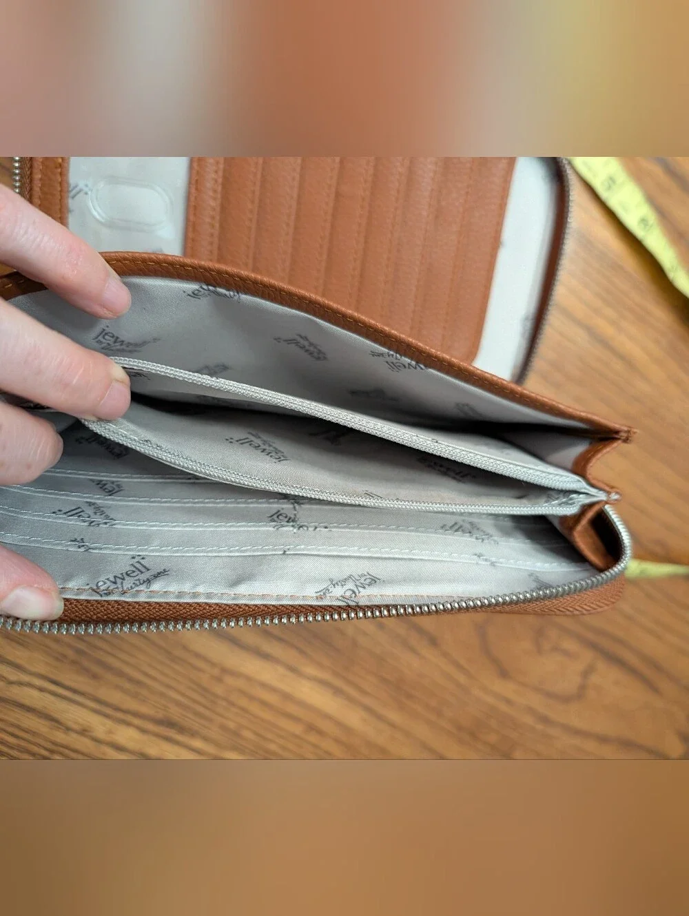 Thirty One Tan Zip-Around Leather Wallet NWOT